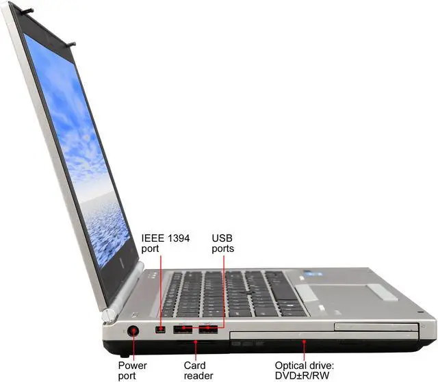 Alt view image 4 of 8 - HP Grade A Laptop EliteBook Intel Core i5-3320M 4GB Memory 320GB HDD 14.0" Non-Touch Screen Windows 10 Home 64-Bit 8470p