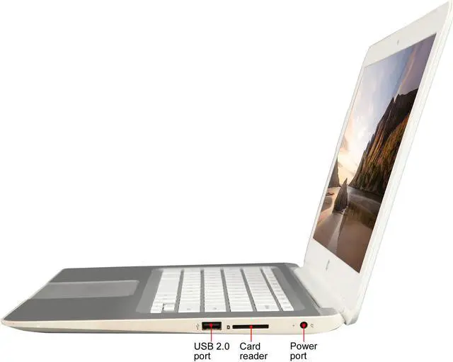Alt view image 2 of 8 - HP Grade C Chromebook Intel Celeron 2955U 4GB Memory 16GB SSD 14.0" Non-Touch Screen Chrome OS F7W49UA-C