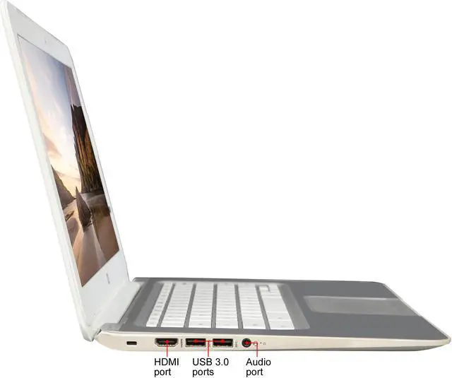 Alt view image 4 of 8 - HP Grade C Chromebook Intel Celeron 2955U 4GB Memory 16GB SSD 14.0" Non-Touch Screen Chrome OS F7W49UA-C