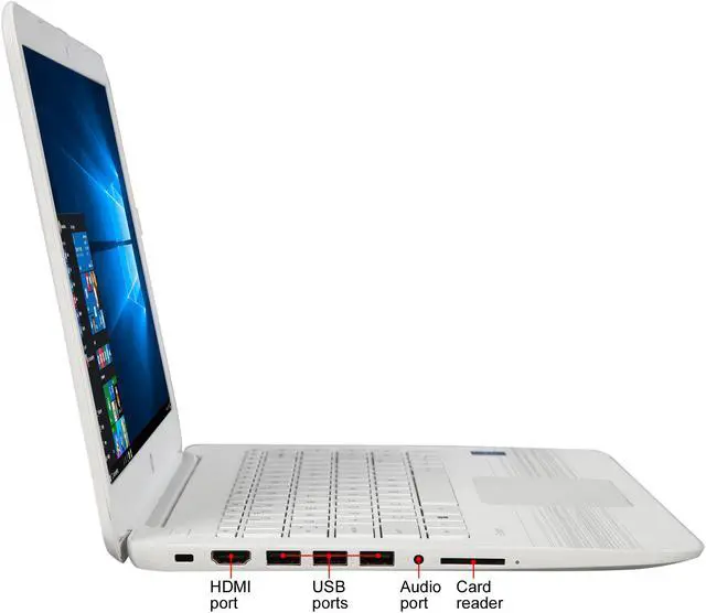 Alt view image 4 of 8 - HP Grade A Laptop Stream 14-ax012ds Intel Celeron N3060 (1.60 GHz) 4 GB Memory 32 GB eMMC 14.0" Windows 10 Home