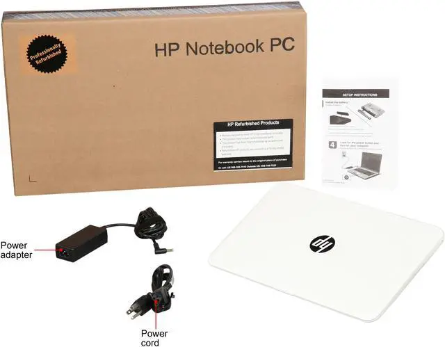 Alt view image 8 of 8 - HP Grade A Laptop Stream 14-ax012ds Intel Celeron N3060 (1.60 GHz) 4 GB Memory 32 GB eMMC 14.0" Windows 10 Home