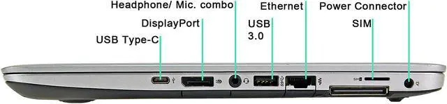 Alt view image 2 of 4 - HP Grade A Laptop Intel Core i5-6300U 16GB Memory 500 GB SSD 14.0" Non-Touch Screen Windows 10 Pro 64-Bit 840 G3