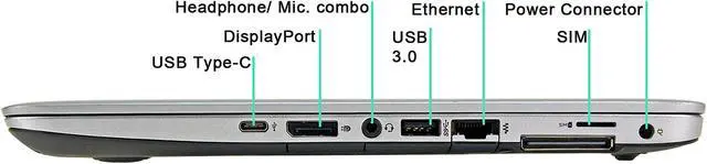 Alt view image 2 of 4 - HP Grade B Laptop Intel Core i5-6300U 8GB Memory 240 GB SSD 14.0" Non-Touch Screen Windows 10 Pro 64-Bit 840 G3
