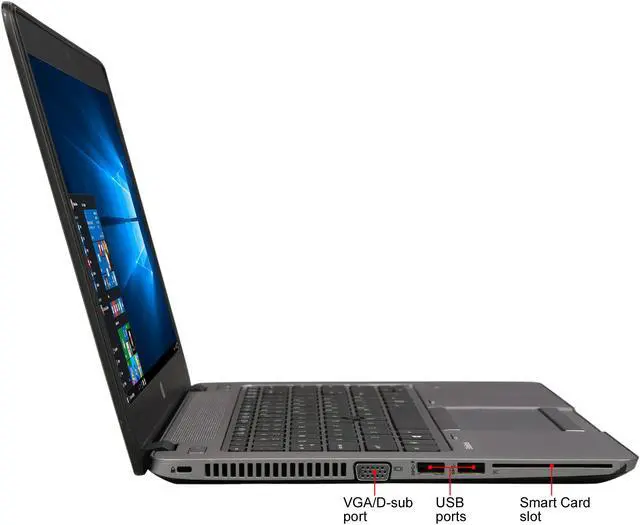 Alt view image 4 of 8 - HP 14.0" AMD A8 PRO-7150B 8GB Memory 128GB SSD Windows 10 Pro 64-Bit