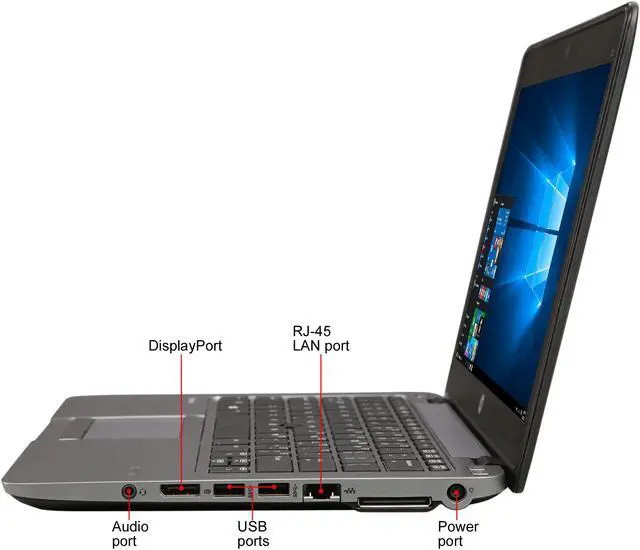 Alt view image 3 of 8 - HP Grade B Laptop AMD A8 PRO-7150B 8GB Memory 128 GB SSD 12.5" Windows 10 Pro 64-Bit 725 G2