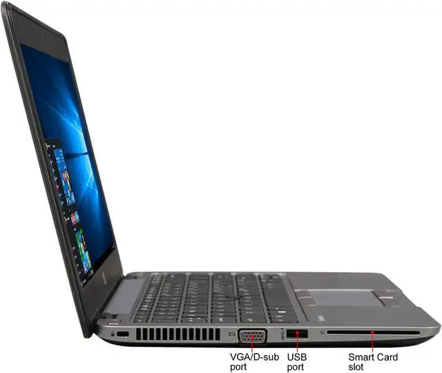 Alt view image 5 of 8 - HP Grade B Laptop AMD A8 PRO-7150B 8GB Memory 128 GB SSD 12.5" Windows 10 Pro 64-Bit 725 G2