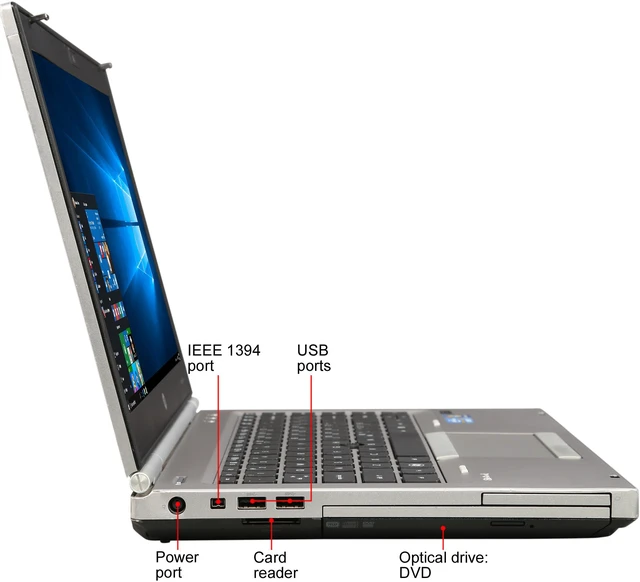 Alt view image 4 of 8 - HP EliteBook 14.0" Intel Core i5-2520M 4GB Memory Windows 10 Pro 64-Bit 8460P