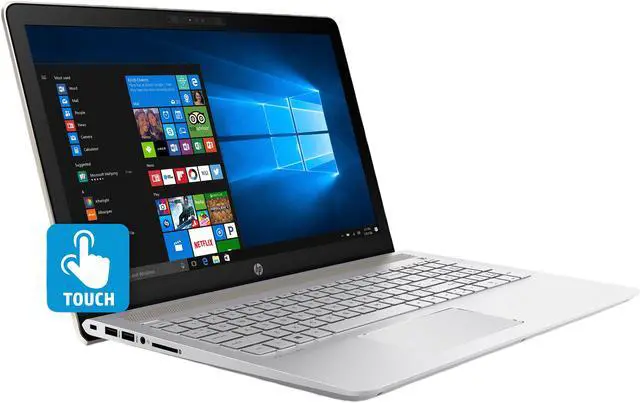 Alt view image 3 of 4 - HP Laptop Pavilion 15-cc611ds Intel Core i5 8th Gen 8250U (1.60 GHz) 8 GB Memory 256 GB M.2 SSD Intel UHD Graphics 620 15.6" Touchscreen Windows 10 Home 64-Bit Silk Gold
