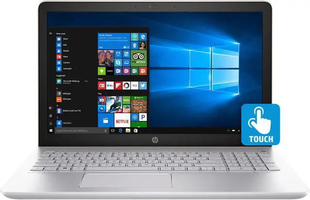 Alt view image 2 of 4 - HP Laptop Pavilion 15-cc611ds Intel Core i5 8th Gen 8250U (1.60 GHz) 8 GB Memory 256 GB M.2 SSD Intel UHD Graphics 620 15.6" Touchscreen Windows 10 Home 64-Bit Silk Gold