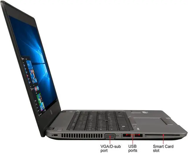 Alt view image 5 of 8 - HP Laptop Grade A EliteBook 840 G1 Intel Core i5 4th Gen 4300U (1.90 GHz) 8 GB Memory 240 GB SSD Intel HD Graphics 4400 14.0" Windows 10 Pro 64-Bit