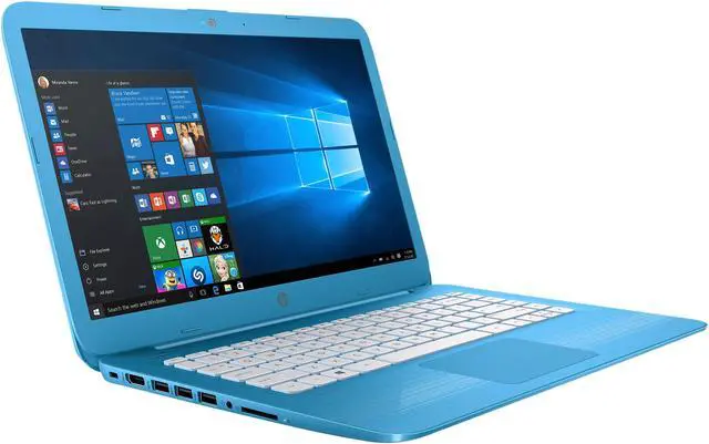 Alt view image 3 of 4 - HP Laptop Stream 14-ax010ds Intel Celeron N3060 (1.60 GHz) 4 GB Memory 32 GB eMMC Intel HD Graphics 400 14.0" Windows 10 Home 64-Bit
