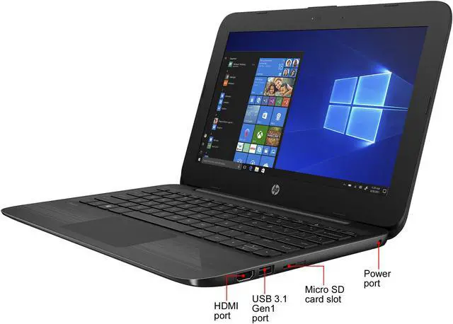 Alt view image 4 of 6 - HP Laptop Stream 11-ah117wm Intel Celeron N4000 (1.10 GHz) 4 GB Memory 32 GB eMMC Intel UHD Graphics 600 11.6" Windows 10 S