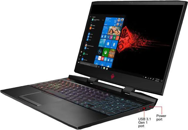 Alt view image 6 of 7 - HP OMEN 15-dc1030nr 15.6" IPS Intel Core i7 8th Gen 8750H (2.20 GHz) NVIDIA GeForce RTX 2060 16 GB Memory 128 GB SSD 1 TB HDD Windows 10 Home 64-bit Gaming Laptop