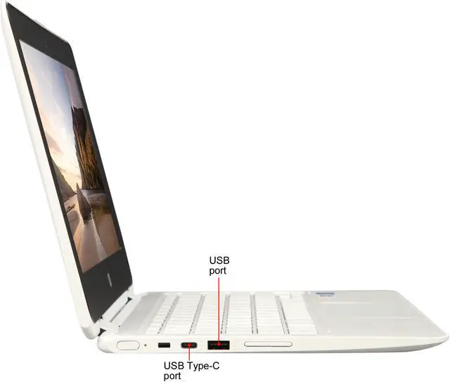 Alt view image 5 of 8 - HP 2-in-1 Convertible Chromebook X360 11-ae131NR, 4WJ63UA#ABA, 11.6" HD IPS Touchscreen, Intel Celeron N3350 Processor, 4 GB RAM, 32 GB SSD, Intel HD Graphics 500, WiFi, Webcam, Bluetooth, Chrome OS - Grade A