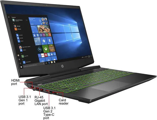 Alt view image 6 of 6 - HP Pavilion - 15.6" GeForce GTX 1050 - Intel Core i5-9300H  - 8GB Memory - 256 GB SSD - Windows 10 Home 64-bit - Gaming Laptop - IPS (15-dk0010nr )