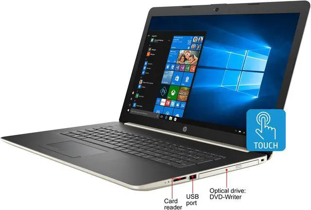 Alt view image 5 of 6 - HP Laptop AMD Ryzen 3 2300U 8GB Memory 1TB HDD AMD Radeon Vega 6 17.3" Touch Screen Windows 10 Home 64-bit 17-ca0013ds