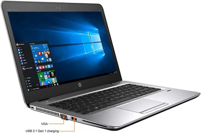 Alt view image 3 of 5 - HP EliteBook 840 G3 Laptop Intel Core i5 6th Gen 6300U (2.40 GHz) 16 GB Memory 512 GB SSD Intel HD Graphics 520 14.0" Windows 10 Pro 64-bit A Grade