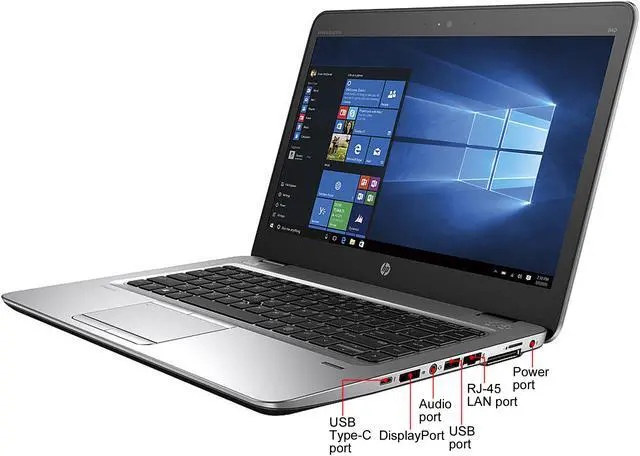 Alt view image 2 of 6 - HP Grade A Laptop EliteBook Intel Core i7-6600U 16GB Memory 512 GB SSD Intel HD Graphics 520 14.0" Non-Touch Screen Windows 10 Home 64-bit Multi-language 840 G3