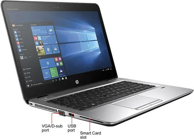 Alt view image 5 of 6 - HP Grade A Laptop EliteBook Intel Core i7-6600U 16GB Memory 512 GB SSD Intel HD Graphics 520 14.0" Non-Touch Screen Windows 10 Home 64-bit Multi-language 840 G3