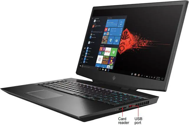 Alt view image 4 of 7 - HP OMEN 17 (2020) - 17.3" FHD - Intel Core i7-10750H - GeForce RTX 2070 - 16 GB DDR4 - 512 GB SSD - Gaming Laptop (17-cb1080nr)