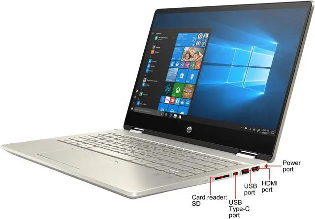 Alt view image 2 of 8 - HP Pavilion x360 Intel Core i5-1035G1 8GB Memory 256 GB PCIe SSD Intel UHD Graphics 14.0" Touch Screen 1920 x 1080 Convertible 2-in-1 Laptop Windows 10 Home 64-bit 14-dh2077nr