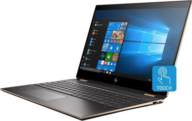 Alt view image 3 of 9 - HP Spectre x360 15-df0033dx Intel Core i7 8th Gen 8565U (1.80 GHz) 16 GB Memory 512 GB SSD 32 GB Optane Memory NVIDIA GeForce MX150 15.6" Touchscreen 3840 x 2160 Convertible 2-in-1 Laptop Windows 10 Home 64-bit