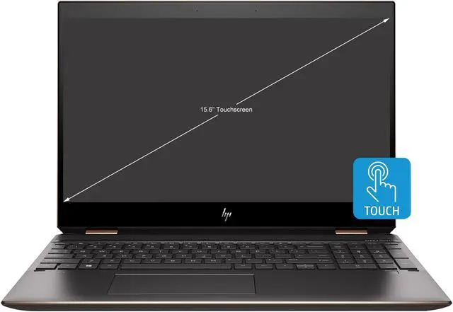 Alt view image 2 of 9 - HP Spectre x360 15-df0033dx Intel Core i7 8th Gen 8565U (1.80 GHz) 16 GB Memory 512 GB SSD 32 GB Optane Memory NVIDIA GeForce MX150 15.6" Touchscreen 3840 x 2160 Convertible 2-in-1 Laptop Windows 10 Home 64-bit