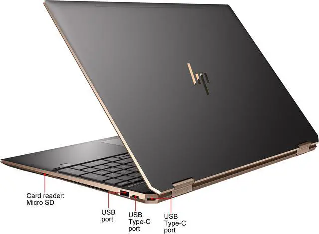 Alt view image 9 of 9 - HP Spectre x360 15-df0033dx Intel Core i7 8th Gen 8565U (1.80 GHz) 16 GB Memory 512 GB SSD 32 GB Optane Memory NVIDIA GeForce MX150 15.6" Touchscreen 3840 x 2160 Convertible 2-in-1 Laptop Windows 10 Home 64-bit