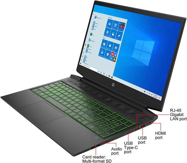 Alt view image 4 of 6 - HP Pavilion - 16.1" IPS - Intel Core i5-10300H - GeForce GTX 1650 Ti - 12 GB Memory - 256 GB PCIe SSD - Windows 10 Home - Gaming Laptop (16-a0025nr)