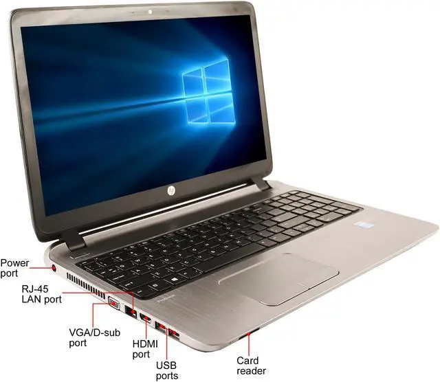 Alt view image 6 of 7 - HP Grade A Laptop ProBook Intel Core i3-4005U 8GB Memory 256 GB SSD Intel HD Graphics 4400 15.6" Non-Touch Screen Windows 10 Pro 64-bit 450 G2