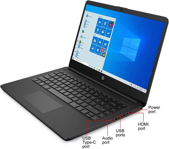 Alt view image 6 of 7 - HP Laptop AMD 3020e 4GB Memory 64 GB eMMC SSD AMD Radeon Graphics 14.0" Non-Touch Screen Windows 10 in S mode 14-fq0020nr
