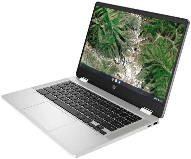 Alt view image 3 of 11 - HP Chromebook x360 14a-ca0010nr Intel Celeron N4020 (1.10 GHz) 4 GB LPDDR4 Memory 32 GB eMMC 14.0" Touchscreen Chrome OS