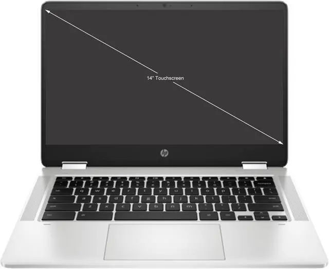 Alt view image 2 of 11 - HP Chromebook x360 14a-ca0010nr Intel Celeron N4020 (1.10 GHz) 4 GB LPDDR4 Memory 32 GB eMMC 14.0" Touchscreen Chrome OS