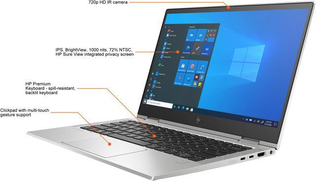 Alt view image 3 of 3 - HP EliteBook x360 830 G8 Intel Core i5-1145G7 16GB Memory 256 GB PCIe SSD Intel Iris Xe Graphics 13.3" Touch Screen 1920 x 1080 Convertible 2-in-1 Laptop Windows 10 Pro 64-bit 346N0UT#ABA