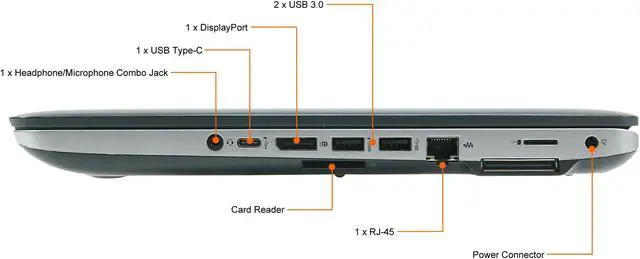Alt view image 7 of 9 - HP Laptop Intel Core i5-6300U 8GB Memory 256 GB SSD Intel HD Graphics 520 15.6" Non-Touch Screen Windows 10 Pro 64-bit 650 G2