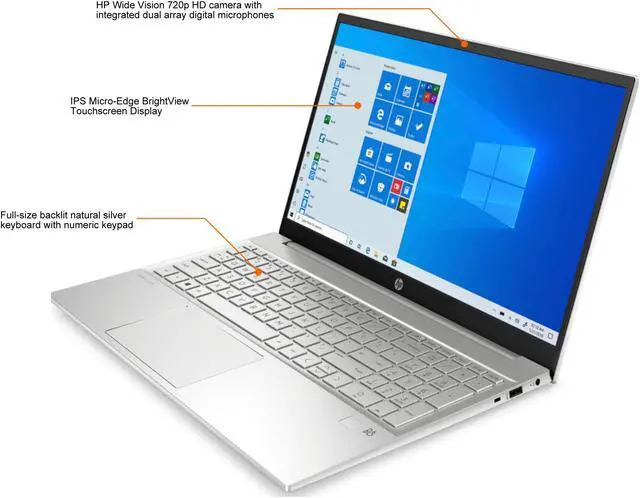 Alt view image 4 of 9 - HP Laptop Pavilion Intel Core i7-1165G7 16GB Memory 1 TB PCIe SSD NVIDIA GeForce MX450 15.6" Touch Screen Windows 10 Pro 64-bit 15-eg0025cl