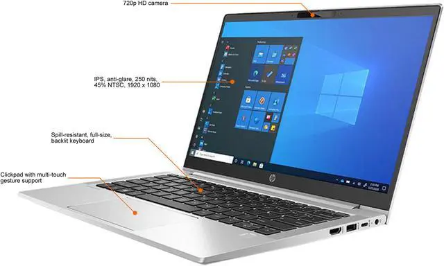 Alt view image 3 of 3 - HP Laptop ProBook 430 G8 Intel Core i5-1135G7 8GB Memory 256 GB PCIe SSD Intel Iris Xe Graphics 13.3" Windows 10 Pro 64-bit 364V9PA