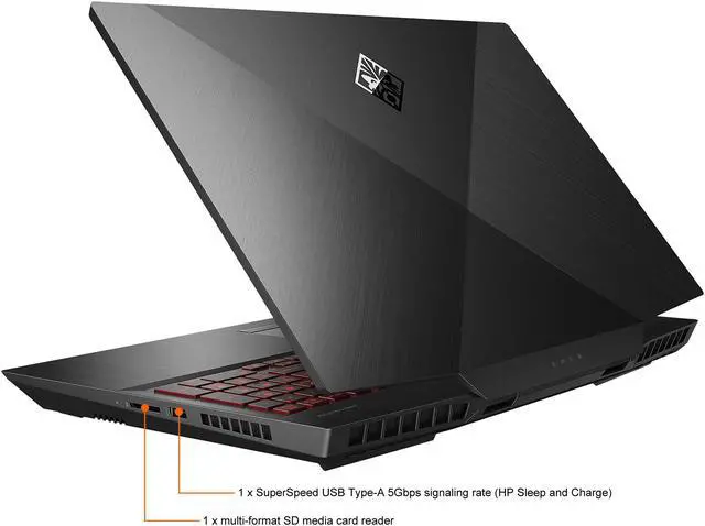 Alt view image 7 of 7 - HP OMEN - 17.3" GeForce RTX 2060 - Intel Core i7-10750H  - 16GB Memory - 512 GB PCIe SSD - Windows 10 Home 64-bit - Gaming Laptop - 144 Hz IPS (17-cb1097nr )