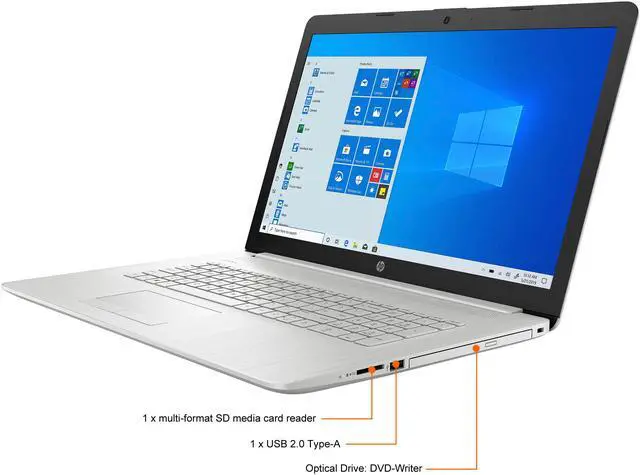 Alt view image 4 of 7 - HP Laptop Intel Core i5-1135G7 12GB Memory 1TB HDD Intel Iris Xe Graphics 17.3" Non-Touch Screen Windows 10 Home 64-bit 17-by4063cl