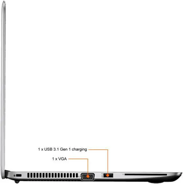 Alt view image 8 of 9 - HP EliteBook 840 G3 Laptop Intel Core i5 6th Gen 6300U (2.40GHz) 8GB Memory 180GB SSD 14.0" HD Windows 10 Pro 64-bit