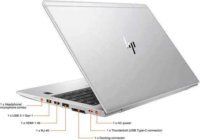 Alt view image 6 of 6 - HP Grade B Laptop EliteBook Intel Core i7-8650U 16GB Memory 512 GB SSD Intel UHD Graphics 620 14.0" Non-Touch Screen Windows 11 Pro 64-bit 840 G5