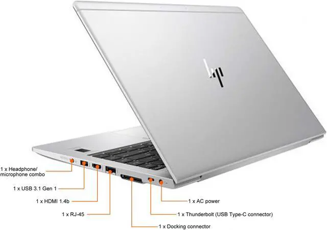 Alt view image 6 of 6 - HP Grade A Laptop EliteBook Intel Core i5-8350U 16GB Memory 256 GB PCIe SSD Intel UHD Graphics 620 14.0" Non-Touch Screen Windows 11 Pro 64-bit 840 G5