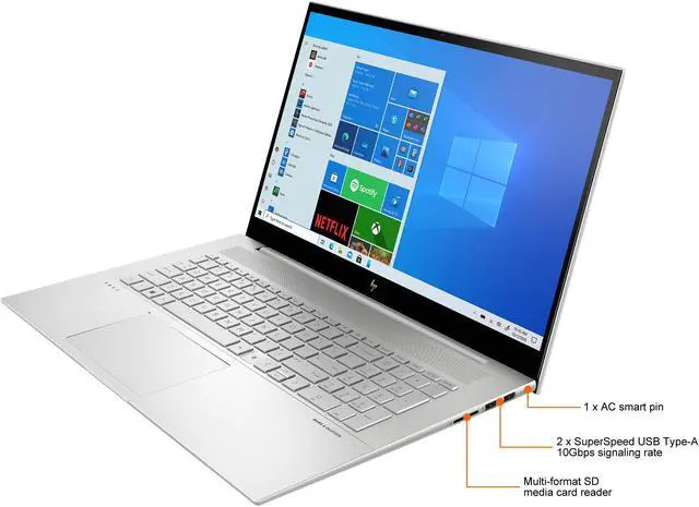 Alt view image 4 of 8 - HP Laptop ENVY Intel Core i7-1165G7 16GB Memory 1 TB PCIe SSD Intel Iris Xe Graphics 17.3" Touch Screen Windows 10 Home 64-bit 17-ch0003ca