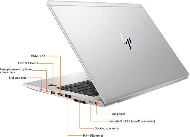 Alt view image 6 of 6 - HP Grade A Laptop EliteBook Intel Core i7-8550U 16GB Memory 1 TB M.2 NVMe SSD Intel UHD Graphics 620 14.0" Non-Touch Screen Windows 11 Pro 64-bit 840 G5