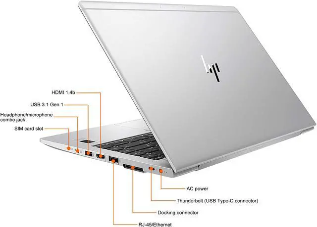 Alt view image 6 of 6 - HP Grade A Laptop EliteBook Intel Core i5-8350U 16GB Memory 1 TB M.2 NVMe SSD Intel UHD Graphics 620 14.0" Non-Touch Screen Windows 11 Pro 64-bit 840 G5