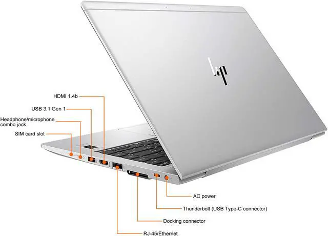 Alt view image 6 of 6 - HP Grade A Laptop EliteBook Intel Core i5-8350U 32GB Memory 512 GB M.2 NVMe SSD Intel UHD Graphics 620 14.0" Non-Touch Screen Windows 11 Pro 64-bit 840 G5