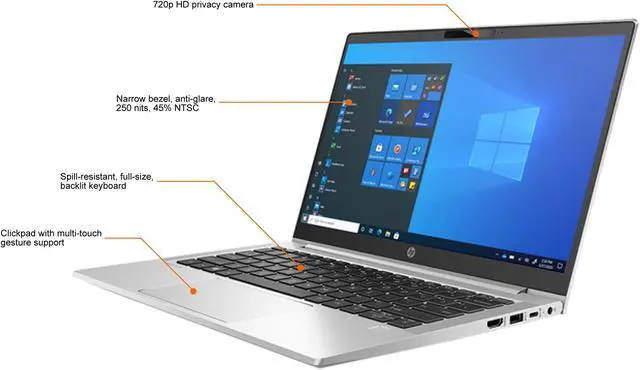 Alt view image 11 of 11 - HP Laptop ProBook 430 G8 Intel Core i5-1135G7 8GB Memory 256 GB PCIe SSD Intel Iris Xe Graphics 13.3" Windows 10 Pro 64-bit 365G5PA