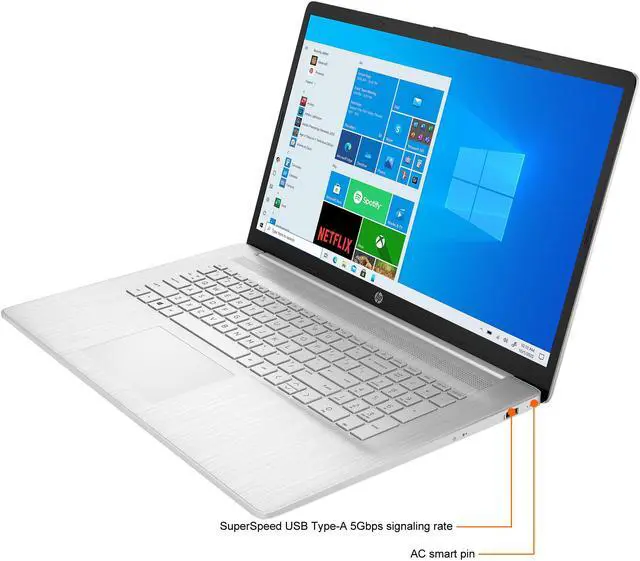 Alt view image 5 of 8 - HP Laptop AMD Ryzen 3 5300U 12GB Memory 1TB HDD 256 GB PCIe SSD AMD Radeon Graphics 17.3" Non-Touch Screen Windows 10 Home 64-bit 17-cp0007ca