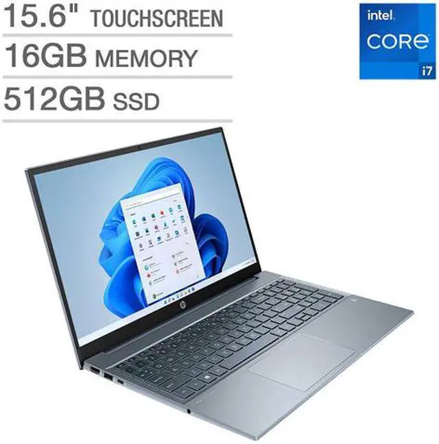 Alt view image 7 of 7 - HP Laptop Pavilion Intel Core i7-1195G7 16GB Memory 512 GB PCIe SSD Intel Iris Xe Graphics 15.6" Touch Screen Windows 11 Home 64-bit 15-eg1073cl