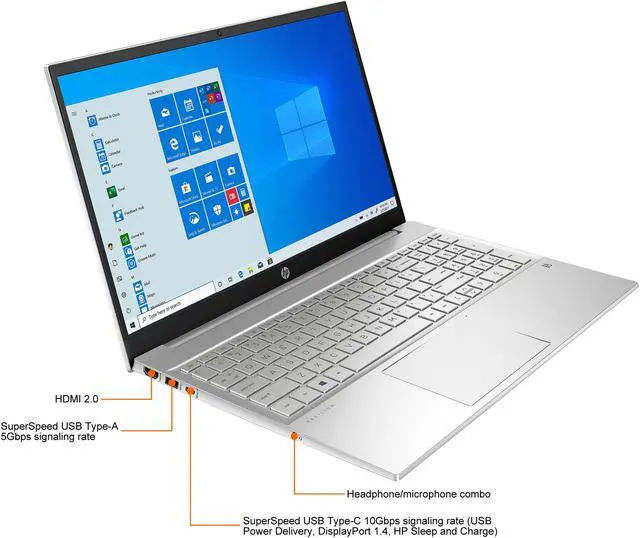Alt view image 6 of 8 - HP Laptop Pavilion Intel Core i7-1195G7 16GB Memory 1 TB PCIe SSD NVIDIA GeForce MX350 15.6" Touch Screen Windows 11 Pro 64-bit 15-eg1025cl